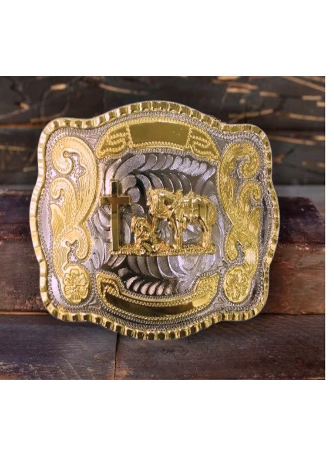 WMG Western Belt Buckles for men women - Praying Rodeo Cowboy Belt Buckle for Men Women - Fits Up to 2 Inch Belts - Image 3